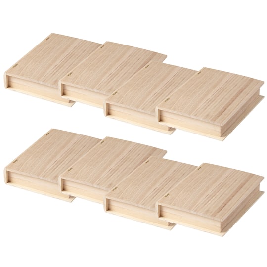8 Pack: 9.5" Wood Book Box by Make Market®
